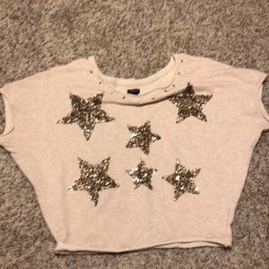 Venus short sleeve crop sweatshirt